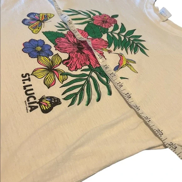 Vintage oversized graphic t shirt single stitch floral Hawaii - Picture 11 of 12
